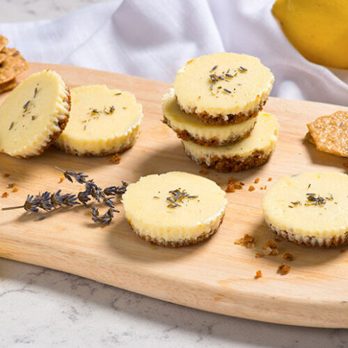 Lemon and Lavender Cheesecake Bites