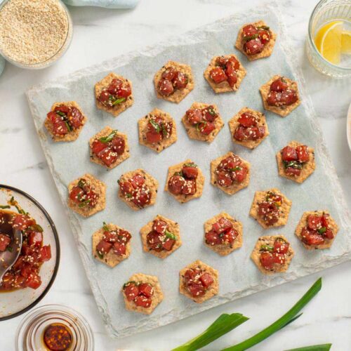 Spicy Tuna Poke Canapés