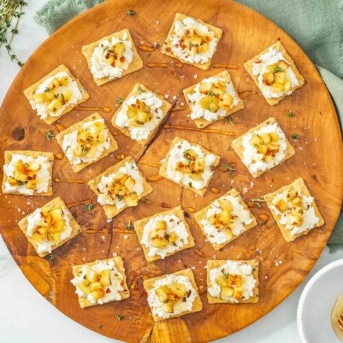 Roasted Apple and Ricotta Bites