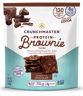 Crunchmaster Protein Brownie Thins Homestyle Chocolate