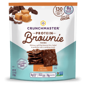 Crunchmaster Protein Brownie Thins Salted Caramel