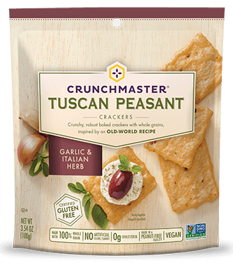 Crunchmaster Tuscan Peasant Garlic Italian Herb Crackers
