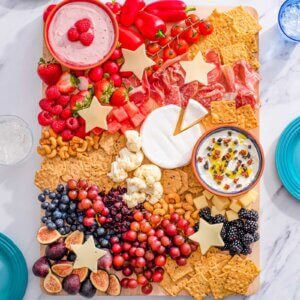 Fourth of July Charcuterie Board with Dip Recipe