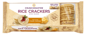 Crunchmaster Baked Rice Crackers Artisan Four Cheese