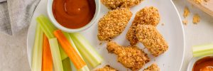 Gluten-free Crunchmaster-coated crispy BBQ chicken wings.