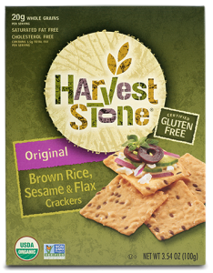 Crunchmaster Orignal crackers are certified USDA Organic, Gluten-free and Non-GMO.