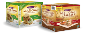 Crunchmaster Multi-Grain Crackers in boxes.
