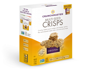 Crunchmaster Multi-Grain Crisps in Original flavor in box.