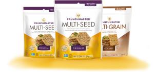 Crunchmaster Multi-Grain and Multi-Seed crackers in new packaging.