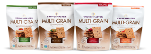 Crunchmaster Multi-Grain crackers in assorted flavors.